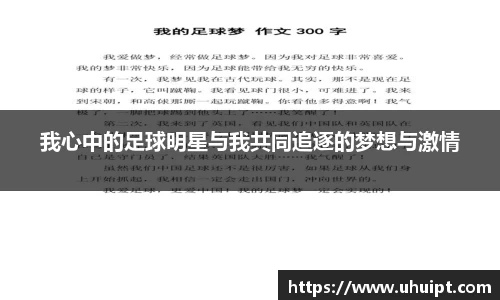我心中的足球明星与我共同追逐的梦想与激情